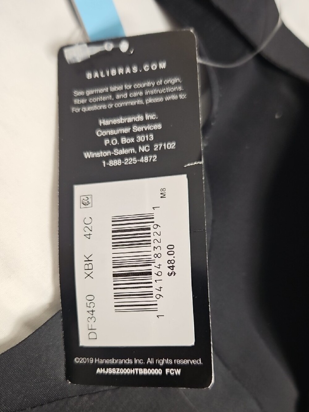 Bali Black Full-Coverage Support Bra - Picture 3 of 7